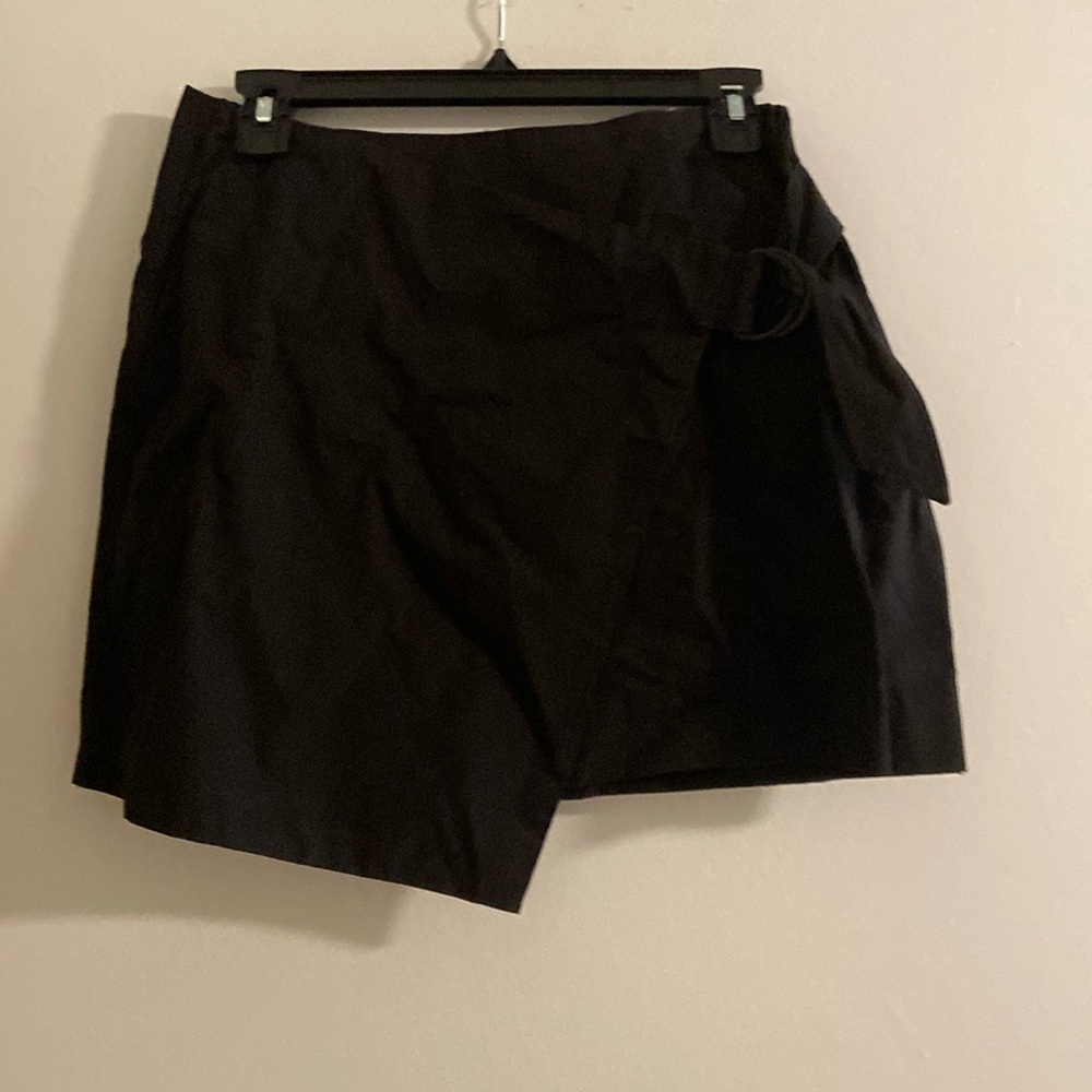 Calvin Klein black wrap mini skirt
